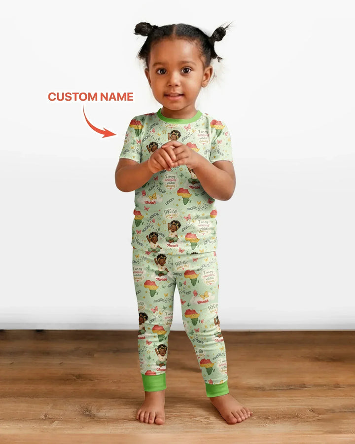 Zweiteiliges, kurzärmliges Pyjama-Set mit Marienkäfern