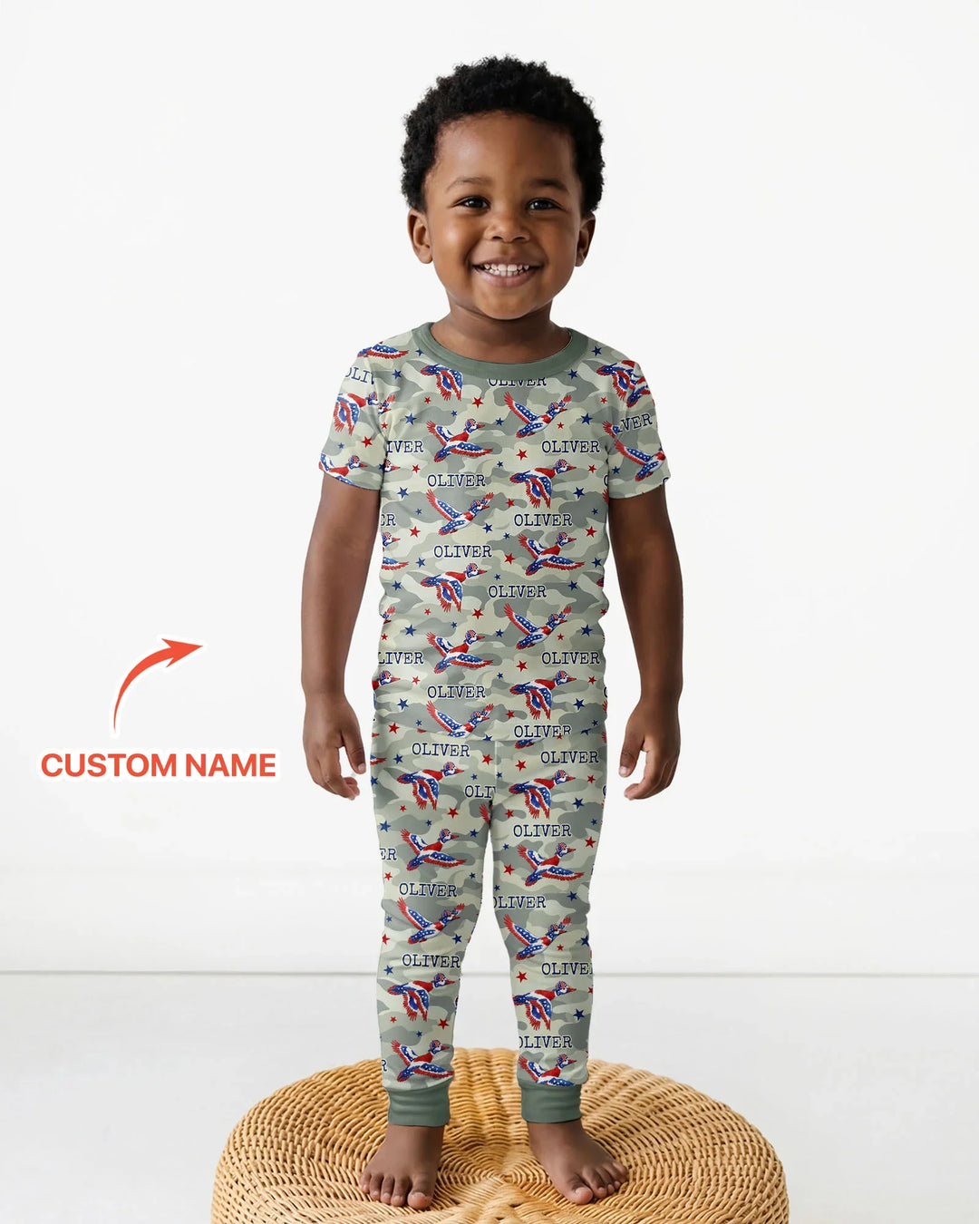 Zweiteiliges, kurzärmliges Pyjama-Set mit Marienkäfern