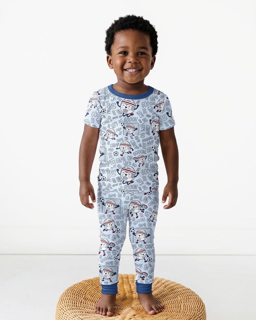 Zweiteiliges, kurzärmliges Pyjama-Set mit Marienkäfern