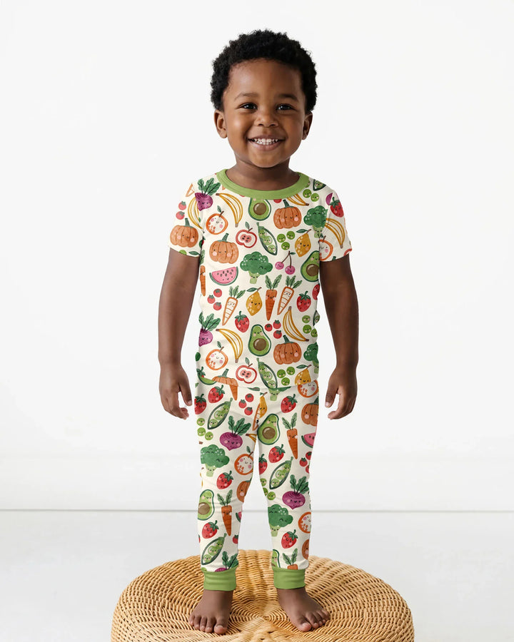 Zweiteiliges, kurzärmliges Pyjama-Set mit Marienkäfern