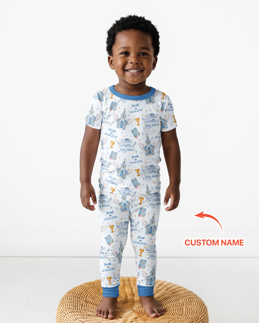 Zweiteiliges, kurzärmliges Pyjama-Set mit Marienkäfern