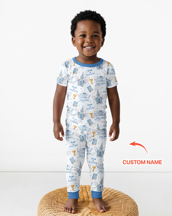 Zweiteiliges, kurzärmliges Pyjama-Set mit Marienkäfern