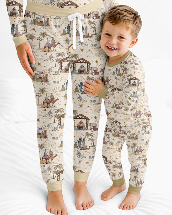 Silent Night Nativity Bamboo Women Pajama Set