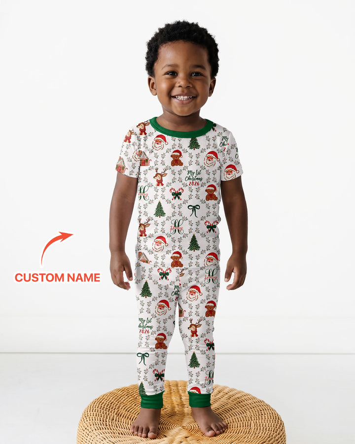 Zweiteiliges, kurzärmliges Pyjama-Set mit Marienkäfern