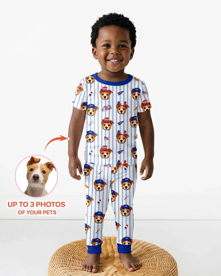 Zweiteiliges, kurzärmliges Pyjama-Set mit Marienkäfern