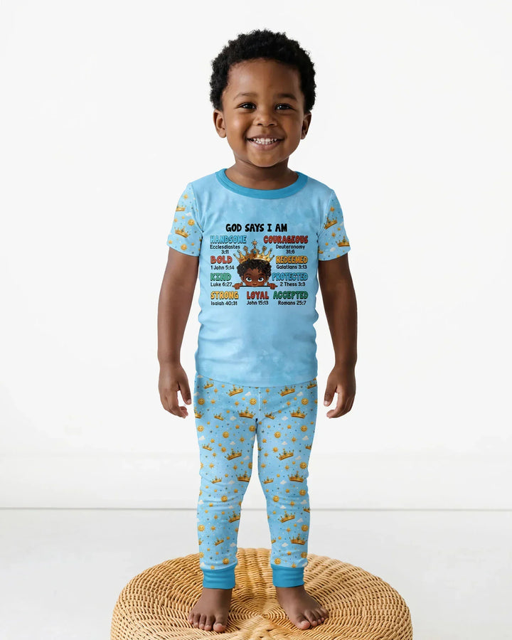 Zweiteiliges, kurzärmliges Pyjama-Set mit Marienkäfern