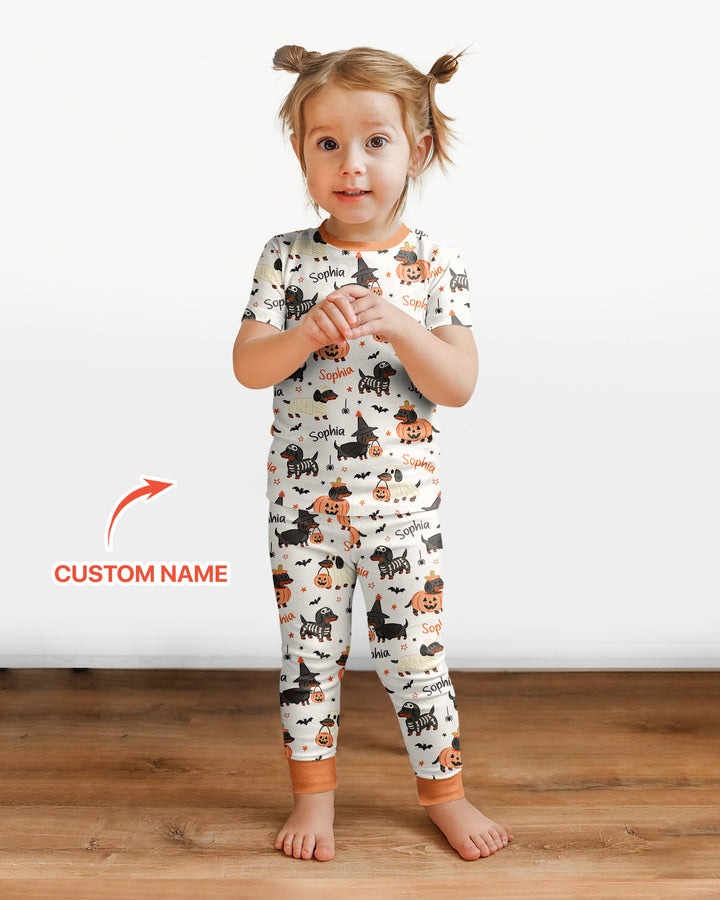 Zweiteiliges, kurzärmliges Pyjama-Set mit Marienkäfern