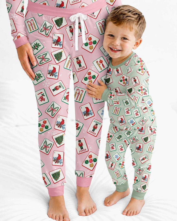 Christmas Mahjong  Bamboo Women Pajama Set