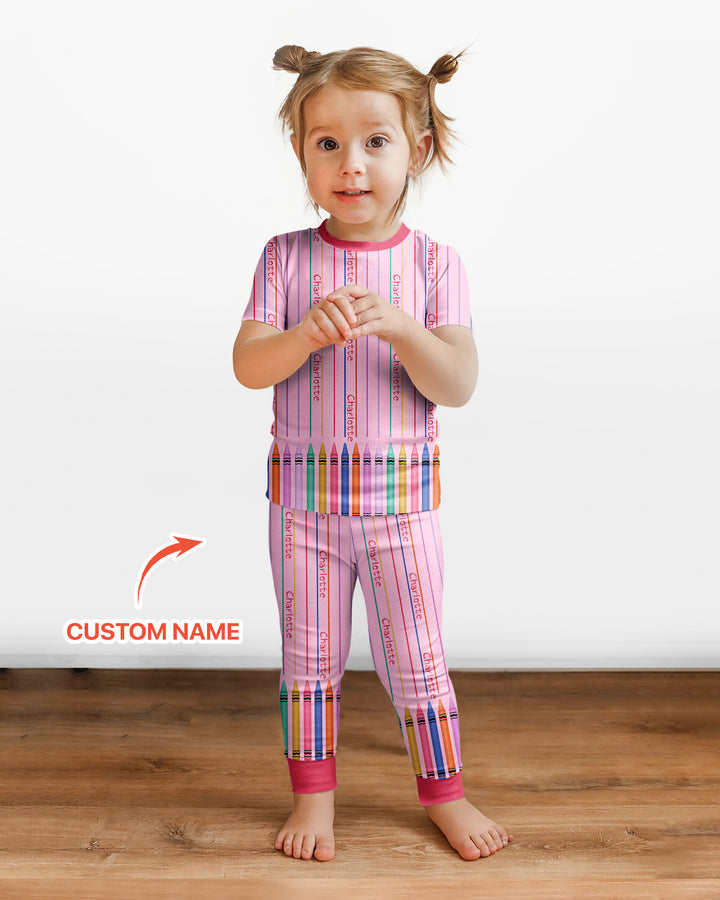 Zweiteiliges, kurzärmliges Pyjama-Set mit Marienkäfern