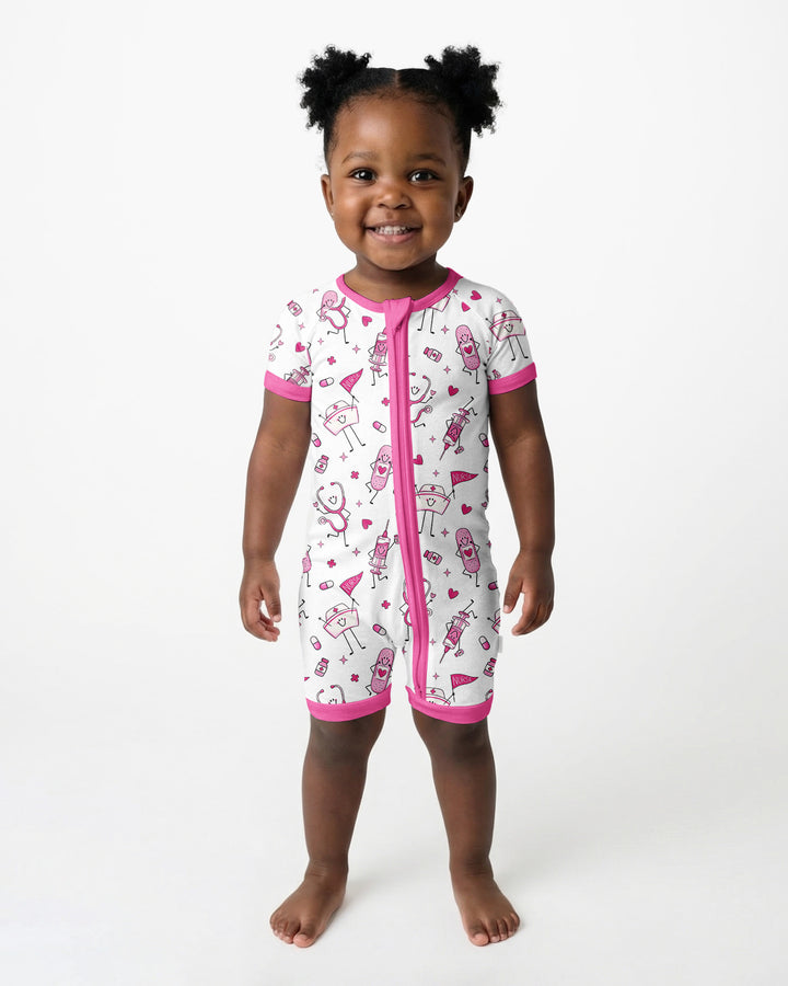 Cute Nurse Crew Bamboo Shorty Zippy