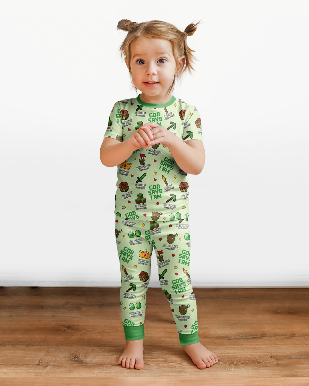 Zweiteiliges, kurzärmliges Pyjama-Set mit Marienkäfern