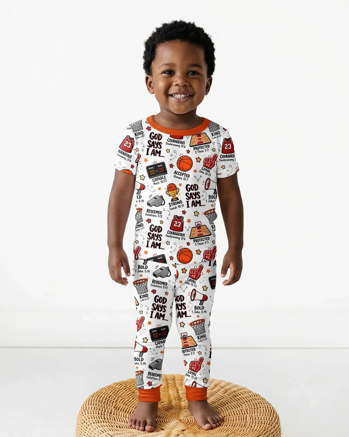 Zweiteiliges, kurzärmliges Pyjama-Set mit Marienkäfern