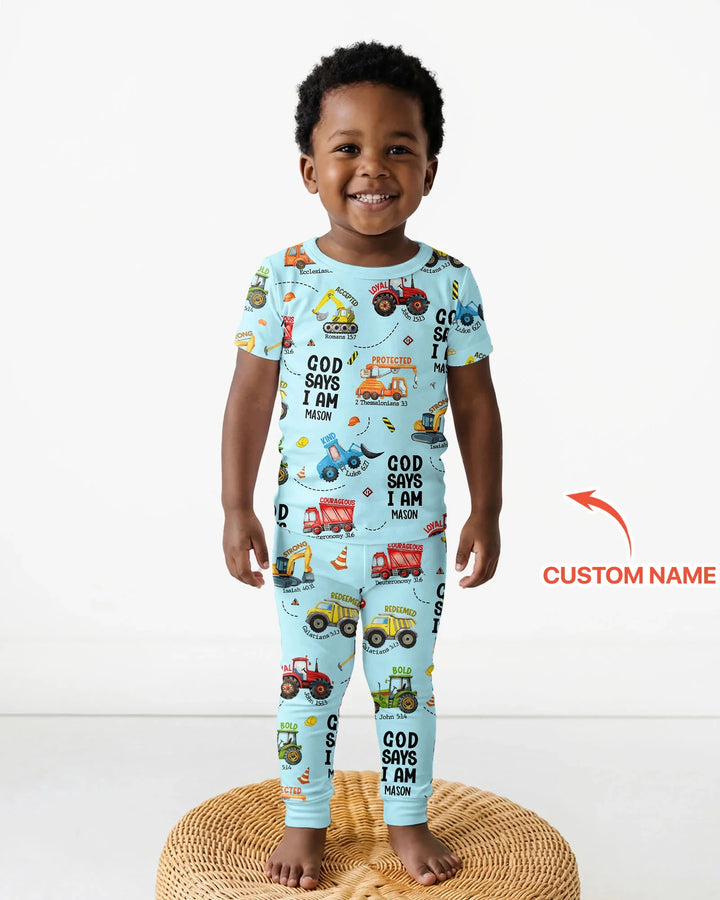 Zweiteiliges, kurzärmliges Pyjama-Set mit Marienkäfern
