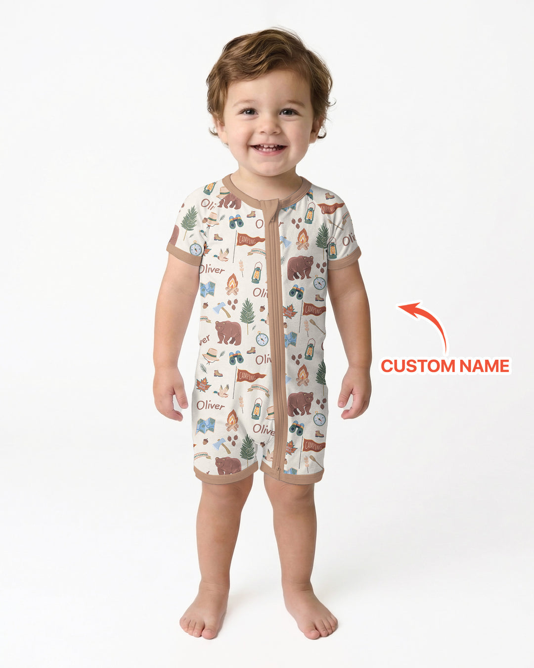 Custom Name Adventure Outdoors Bamboo Shorty Zippy