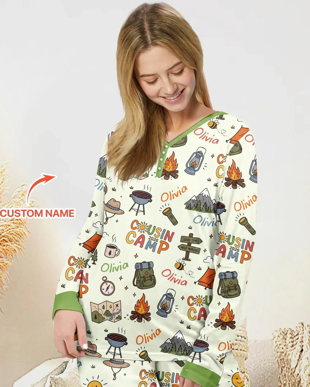 Vorlage Bambus Damen Pyjama Set