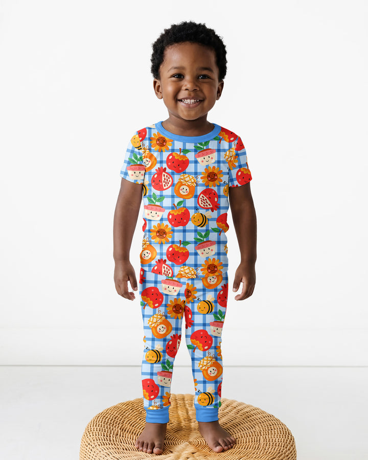Zweiteiliges, kurzärmliges Pyjama-Set mit Marienkäfern