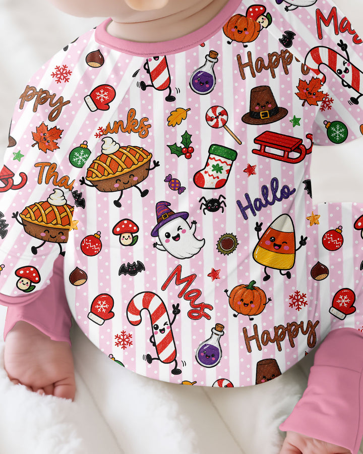 Happy Hallothanksmas Bamboo Convertible Zippy