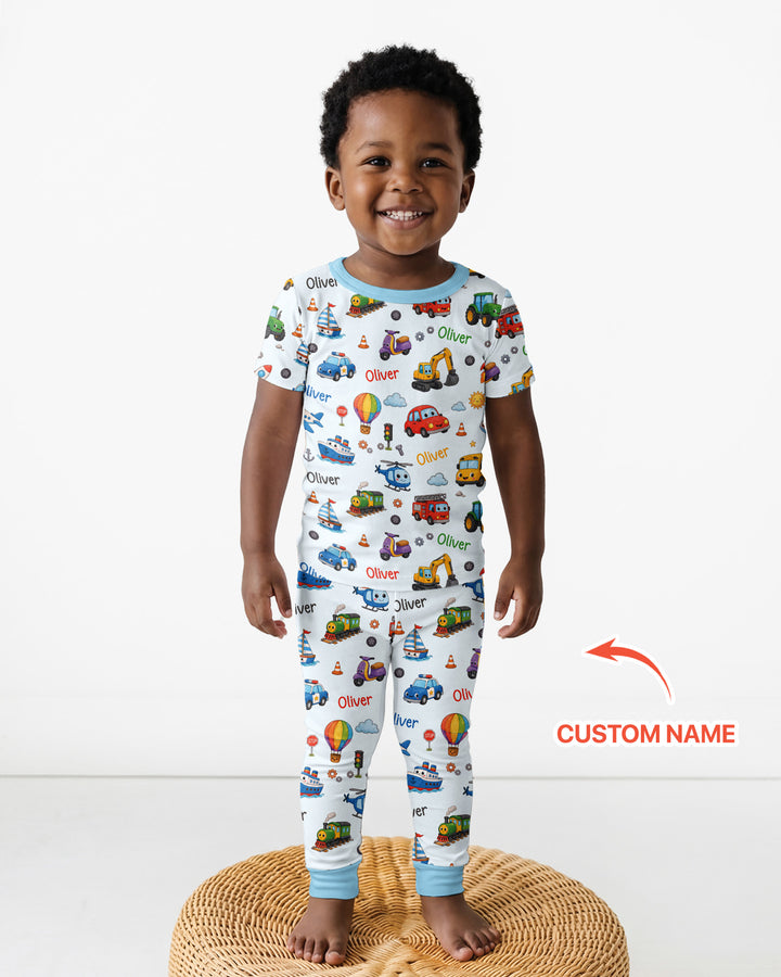 Zweiteiliges, kurzärmliges Pyjama-Set mit Marienkäfern