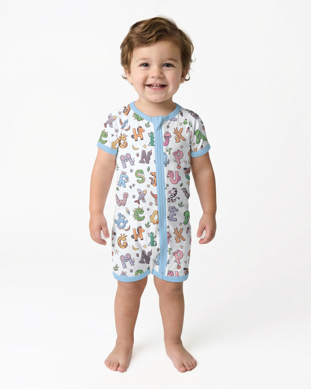 Animals Alphabet Bamboo Shorty Zippy