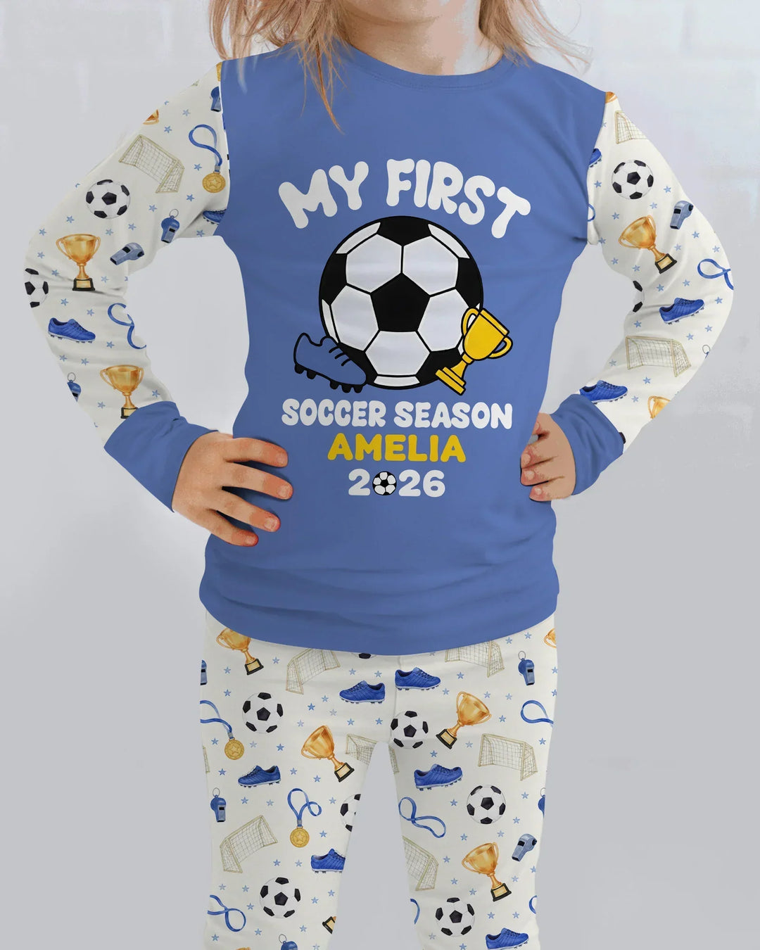 Zweiteiliges Langarm-Pyjama-Set mit Sommerfrüchten