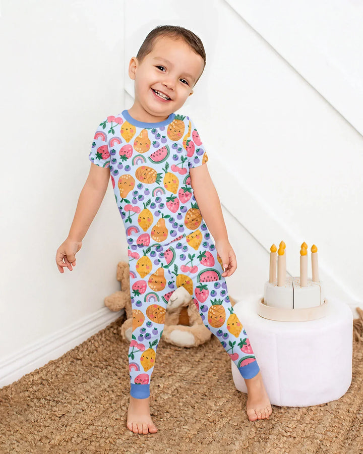 Zweiteiliges, kurzärmliges Pyjama-Set mit Marienkäfern
