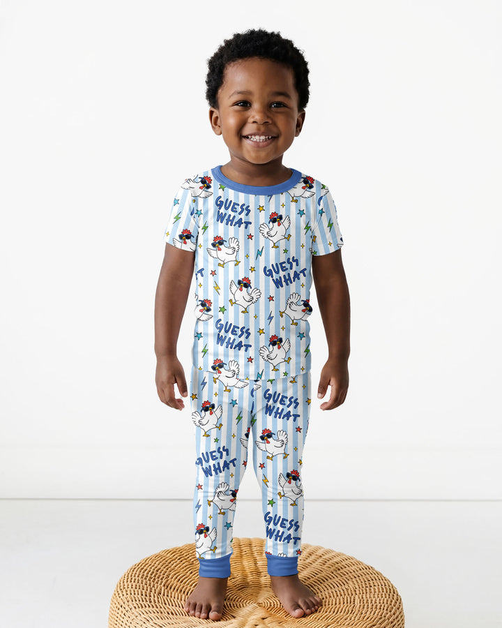 Guess What? Chicken Butt! Bamboo Two Piece Short Sleeve Pajama Set