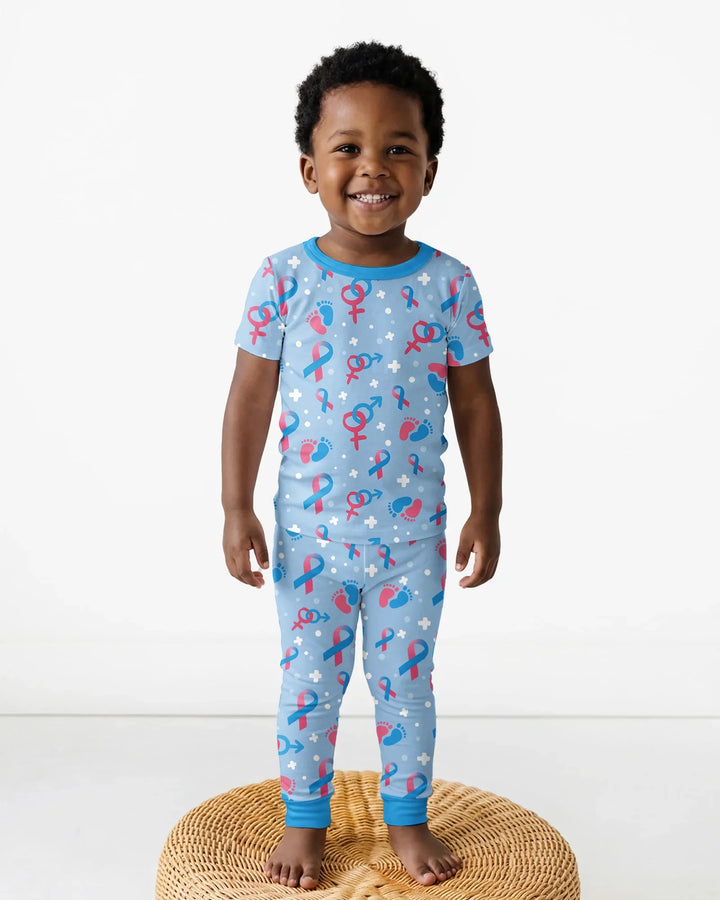 Zweiteiliges, kurzärmliges Pyjama-Set mit Marienkäfern