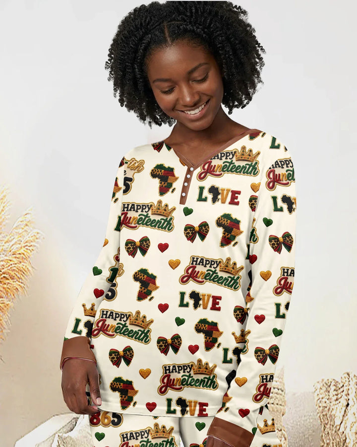 Juneteenth "Free-ish Since 1865" Bambus Pyjama-Set für Damen