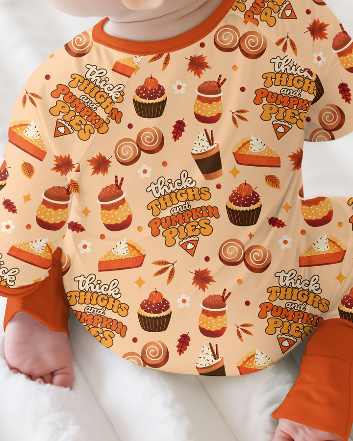 Thick Thighs and Pumpkin Pies Bamboo Convertible Zippy