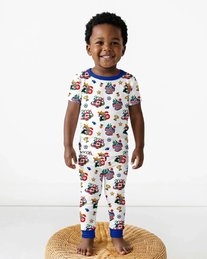 Zweiteiliges, kurzärmliges Pyjama-Set mit Marienkäfern