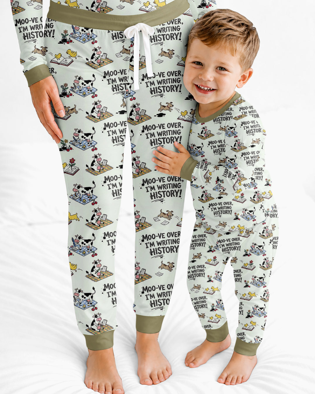 Writing Moo History Bamboo Women Pajama Set