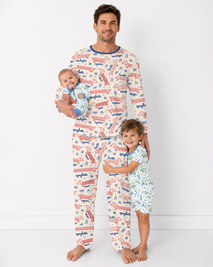 Dachshund Spagetti Bamboo Men's Pajama Set