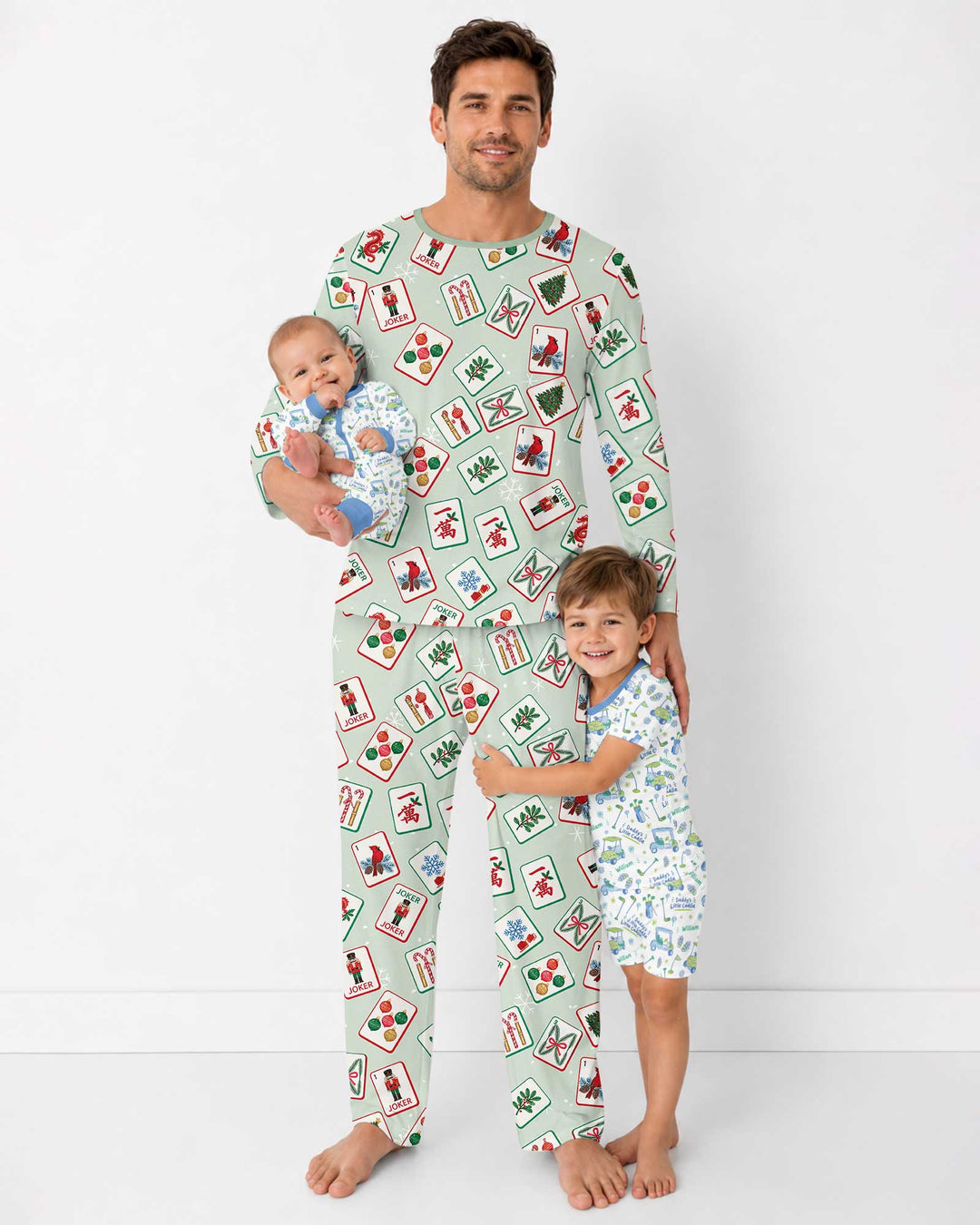 Christmas Mahjong  Bamboo Men's Pajama Set