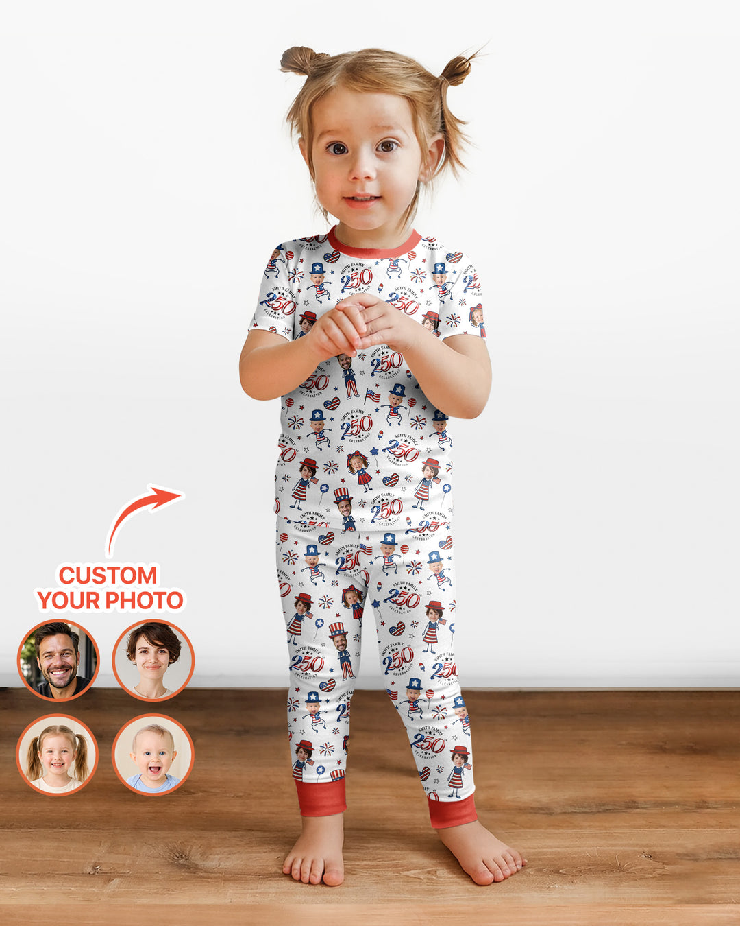 Zweiteiliges, kurzärmliges Pyjama-Set mit Marienkäfern