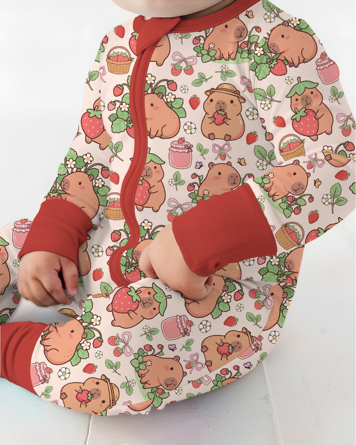 Capybara Strawberry Bamboo Convertible Zippy