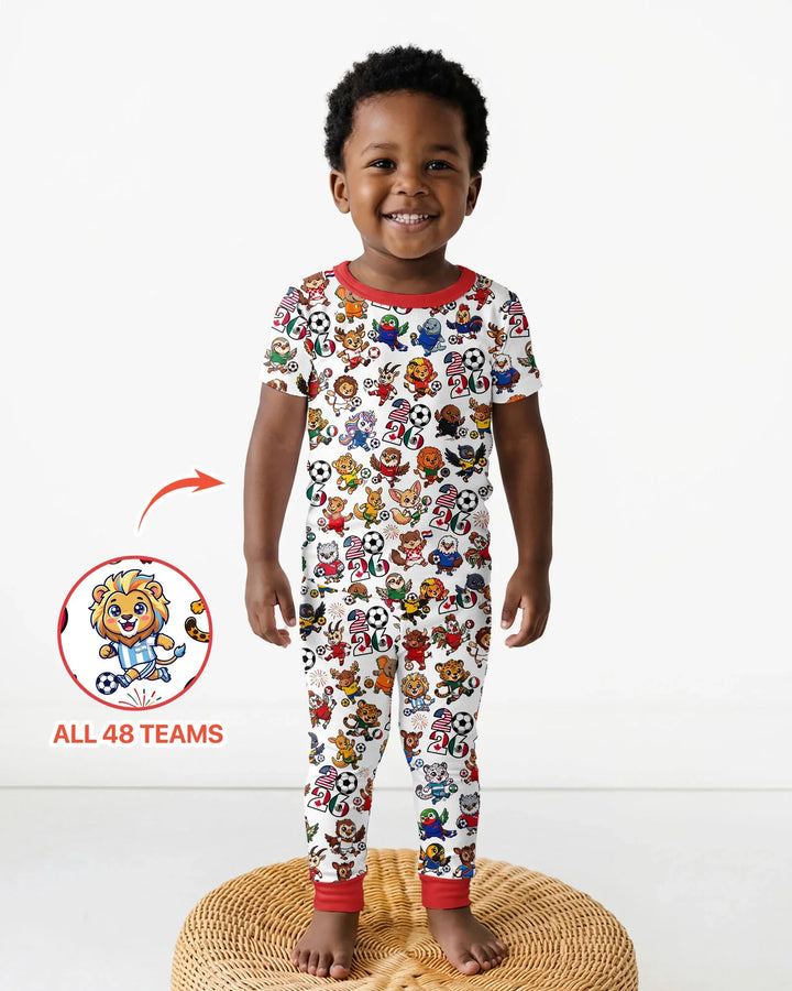 Zweiteiliges, kurzärmliges Pyjama-Set mit Marienkäfern