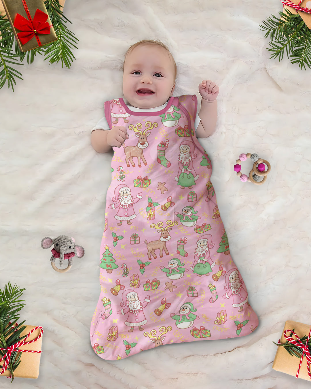 Santa Reindeer Snowflakes Bamboo Sleep Bag