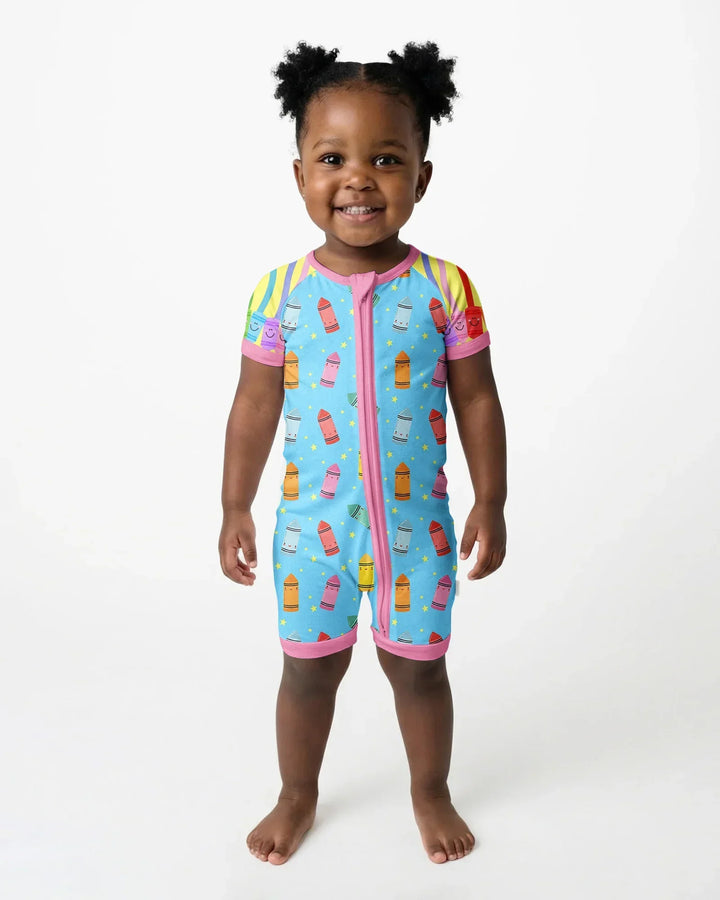 Happy Crayon Friends Bamboo Shorty Zippy