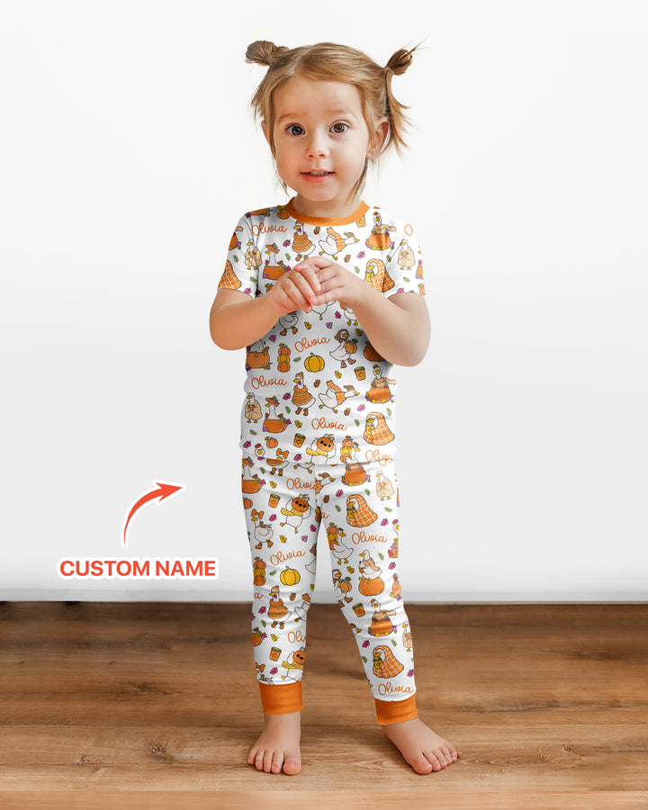 Zweiteiliges, kurzärmliges Pyjama-Set mit Marienkäfern