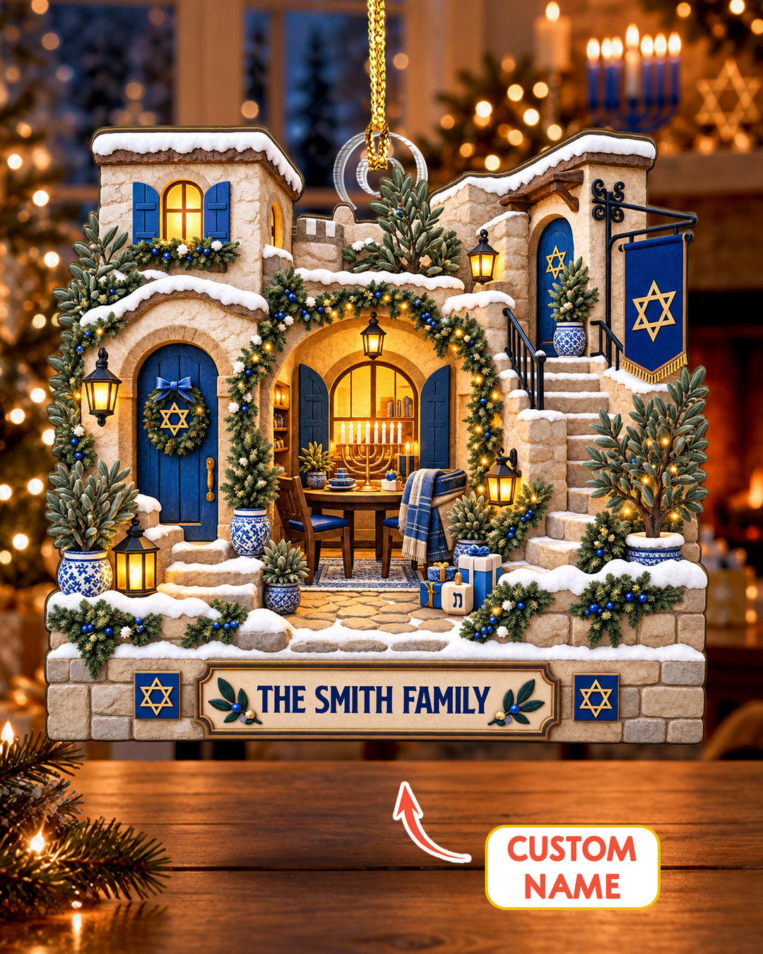 Happy Hanukkah - Personalized Acrylic Ornament