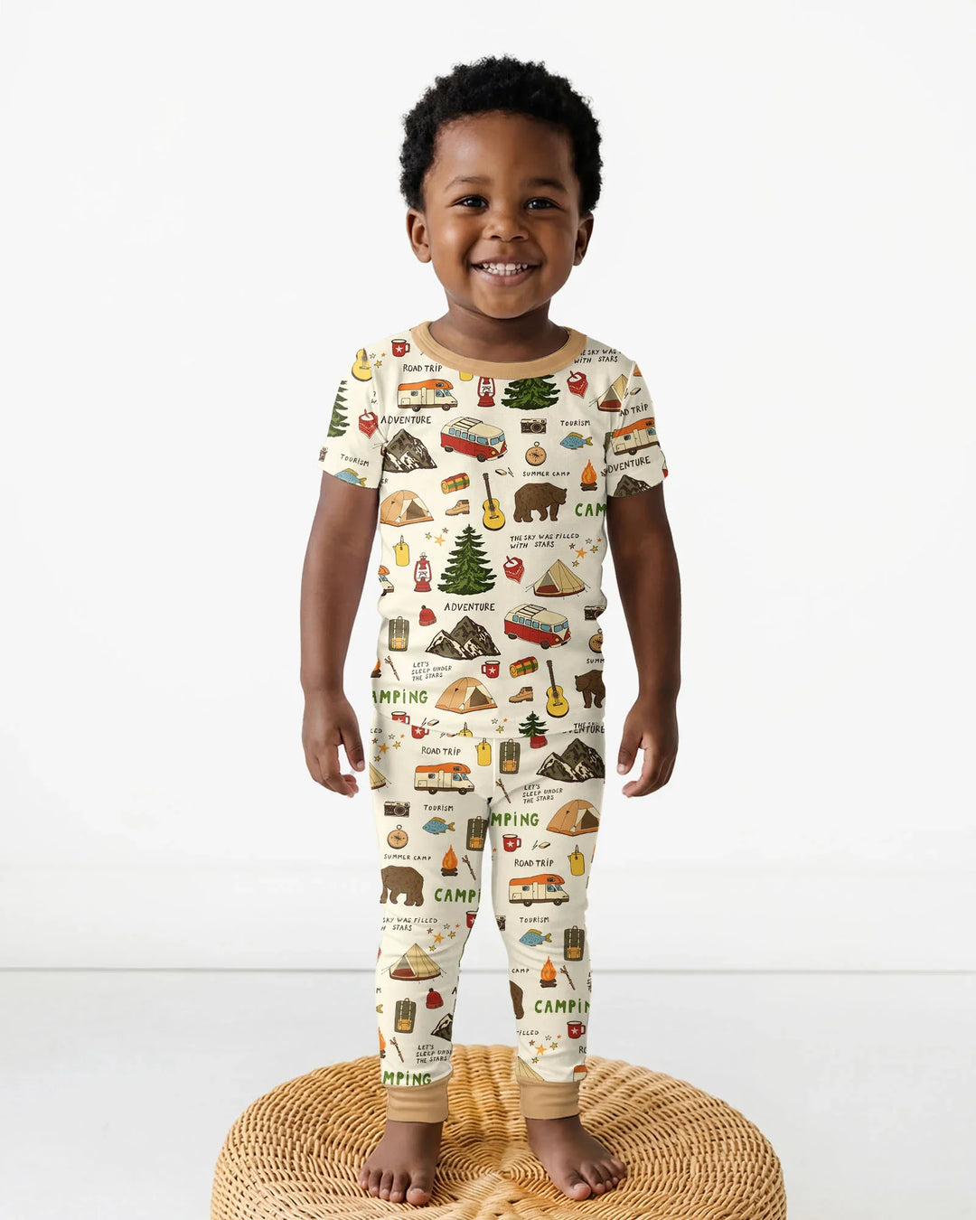 Zweiteiliges, kurzärmliges Pyjama-Set mit Marienkäfern