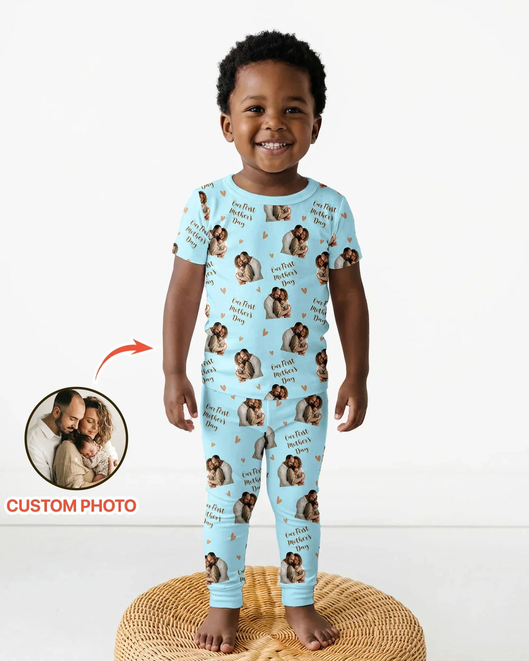 Zweiteiliges, kurzärmliges Pyjama-Set mit Marienkäfern