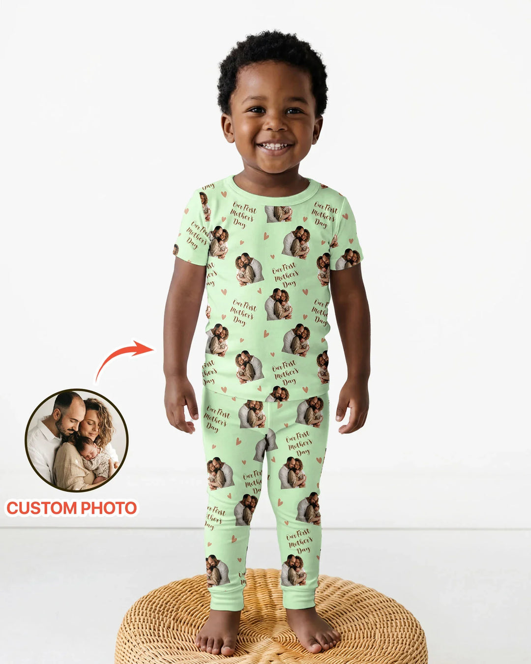Zweiteiliges, kurzärmliges Pyjama-Set mit Marienkäfern