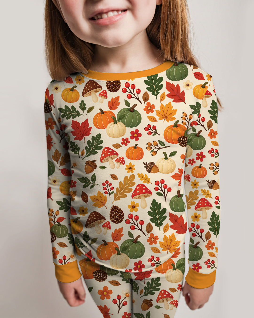 Cozy Forest Fall Bamboo Two Piece Long Sleeve Pajama Set