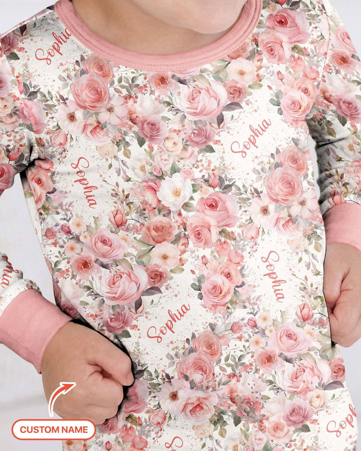 Zweiteiliges Langarm-Pyjama-Set mit Sommerfrüchten