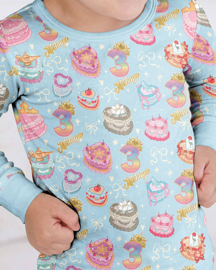 Zweiteiliges Langarm-Pyjama-Set mit Sommerfrüchten
