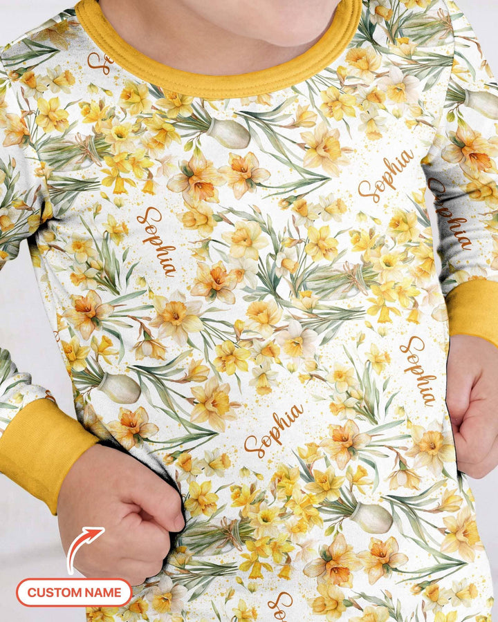 Zweiteiliges Langarm-Pyjama-Set mit Sommerfrüchten