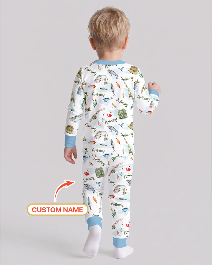 Is It Too Soon To Ask For A Fishing Pole Bamboo Two Piece Long Sleeve Pajama Set