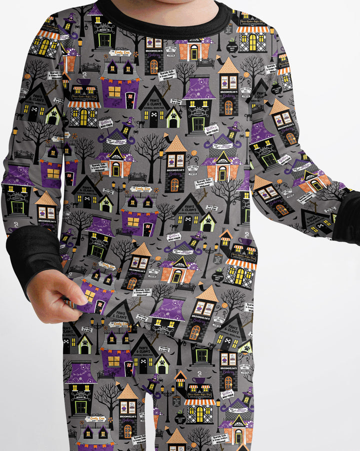 Halloween Hometown Bamboo Two Piece Long Sleeve Pajama Set