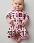 Spooky Preppy Pink Bamboo Convertible Zippy